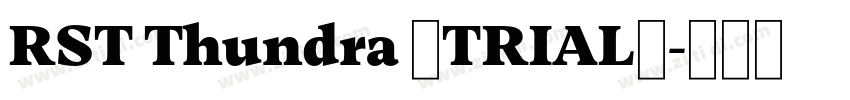 RST Thundra (TRIAL)字体转换